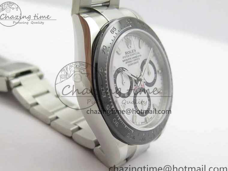 116500 Bracelet Noob Bezel Ceramic Edition Daytona A7750 White SS on 1:1 Dial Best 0520